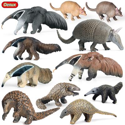Oenux Wild Animals Simulation AArdvark Anteater Armadillo Pangolin Ant Natural Enemy Figurines PVC Model Collection Kid Toy Gift