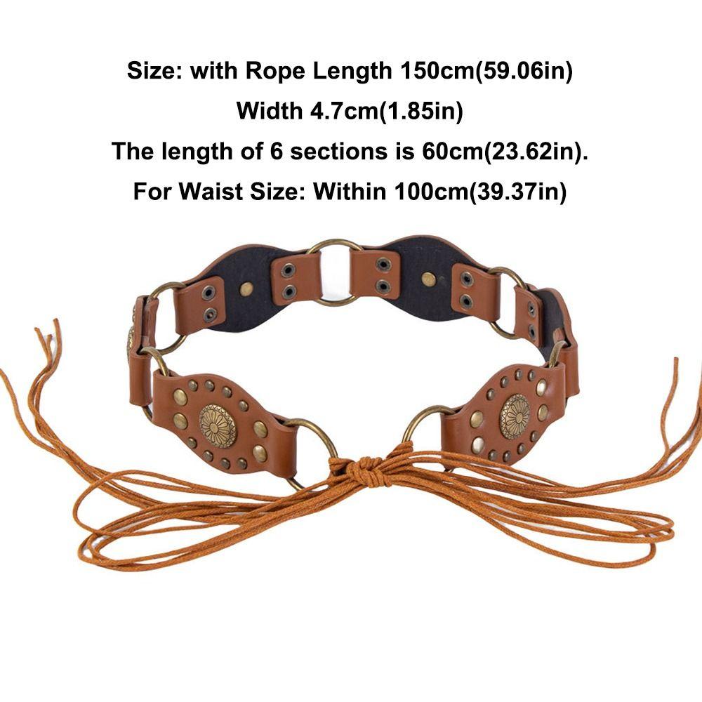 Gothic Steampunk Waist Belt Vintage Rivet Waistband Retro Waist Cinch Belt Female Jeans