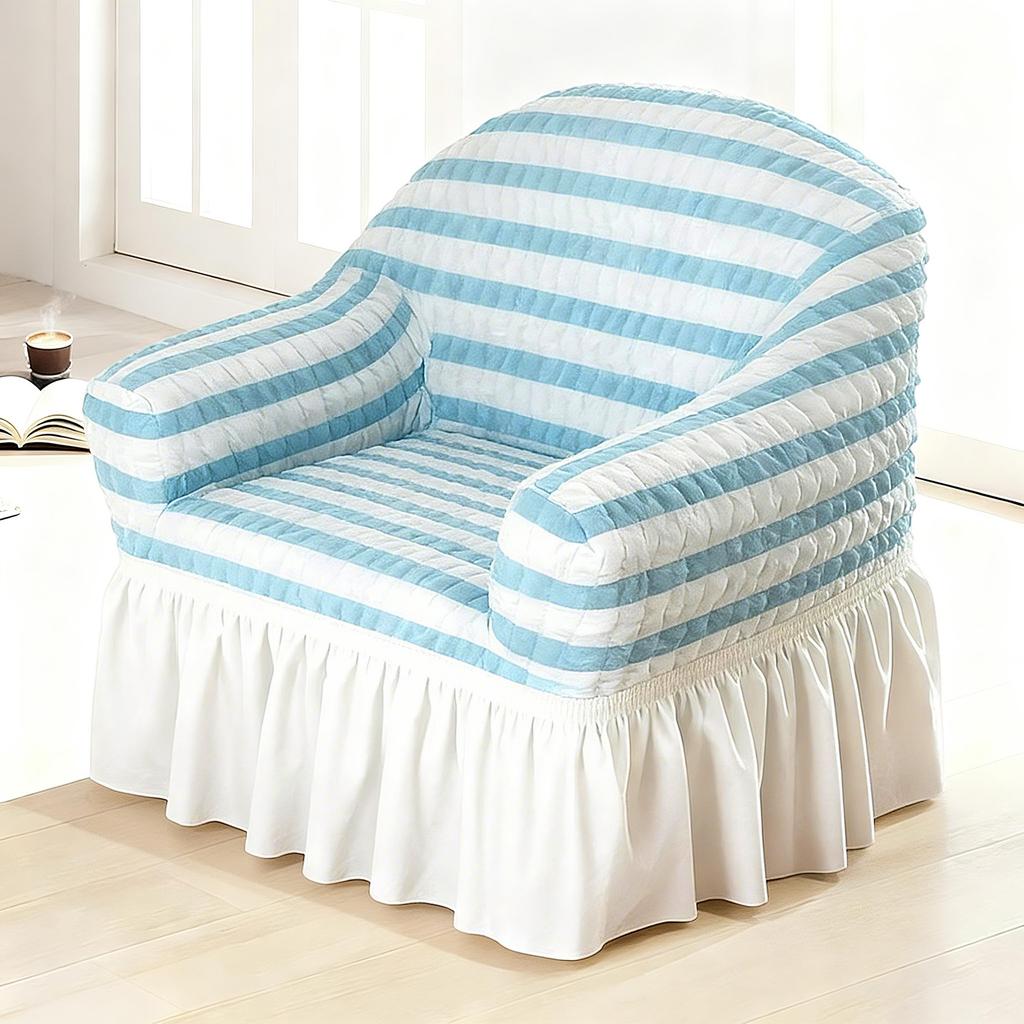 Full Coverage Fabric Sofa Cover Single Seat Slipcover Solid Color Minimalist Non Slip Cat Scratch Resistant Multi Color Options For All Seasons