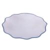 Scalloped Round Placemat Linen Machine Washable Placemat Heat Insulation Table Mat for Dining Table Protection Decoration