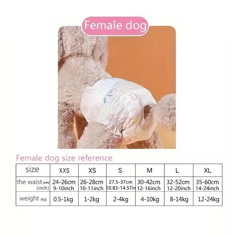 10PCS Super Absorption Dog Physiological Pants Breathable Disposable Diapers  Dog Travel