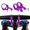 Aluminum Bicycle Handlebar Riser Adjustable Bikes Handlebar Extender Lightweight Bike Stem Dual Fixation Points Bike Accessories