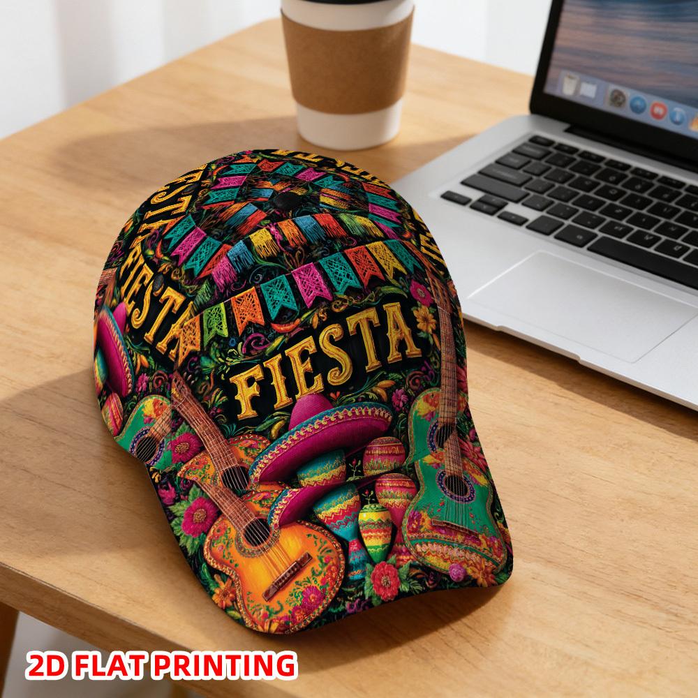 

1pc of 2D Flat-Printed Baseball Cap Featuring a Stylish Design for a Mexican Fiesta Celebration Ideal for Outdoor Street Fashion