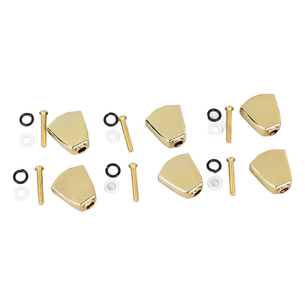 6PCS Guitar Tuner Machine Handle Tuning Key Button Head Metal Guitar Tuning Peg Button Gold