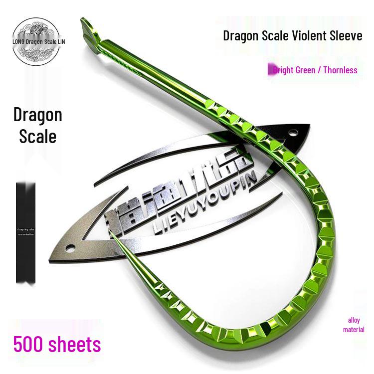 500pcs Kirin Seven-Color Barbless Dragon Scale Fishing Hooks for Black Pit Tilapia Competition Size 11 [For 2.5-5 kg]