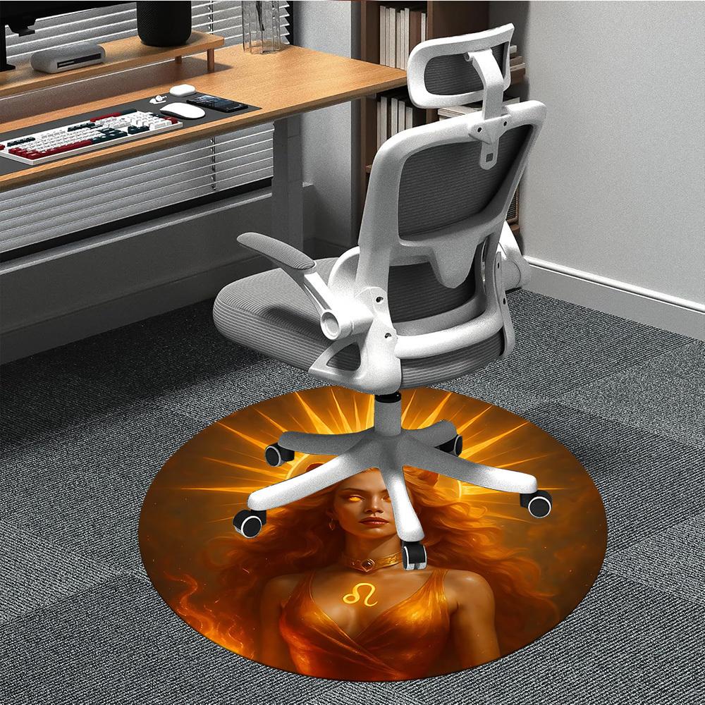 

1pc Zodiac Leo Symbol Chair Carpet for Office Non-Slip,Machine Washable Rug for Office, Room - Holiday Decor - Machine Made yy251017268 80cm by 80cm