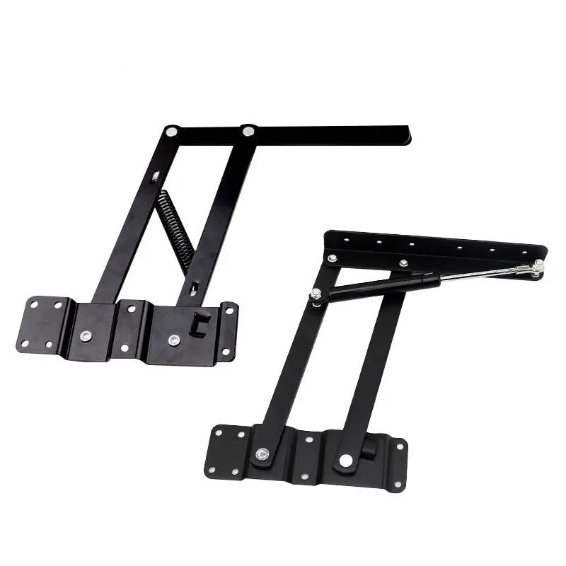 Mecanismo de Bisagra Plegable Elevable para Mesa Hardware Bisagras para Muebles 2 Piezas Acero Resistente Bisagra Hidráulica Plegable Elevación de Tapa para Escritorio