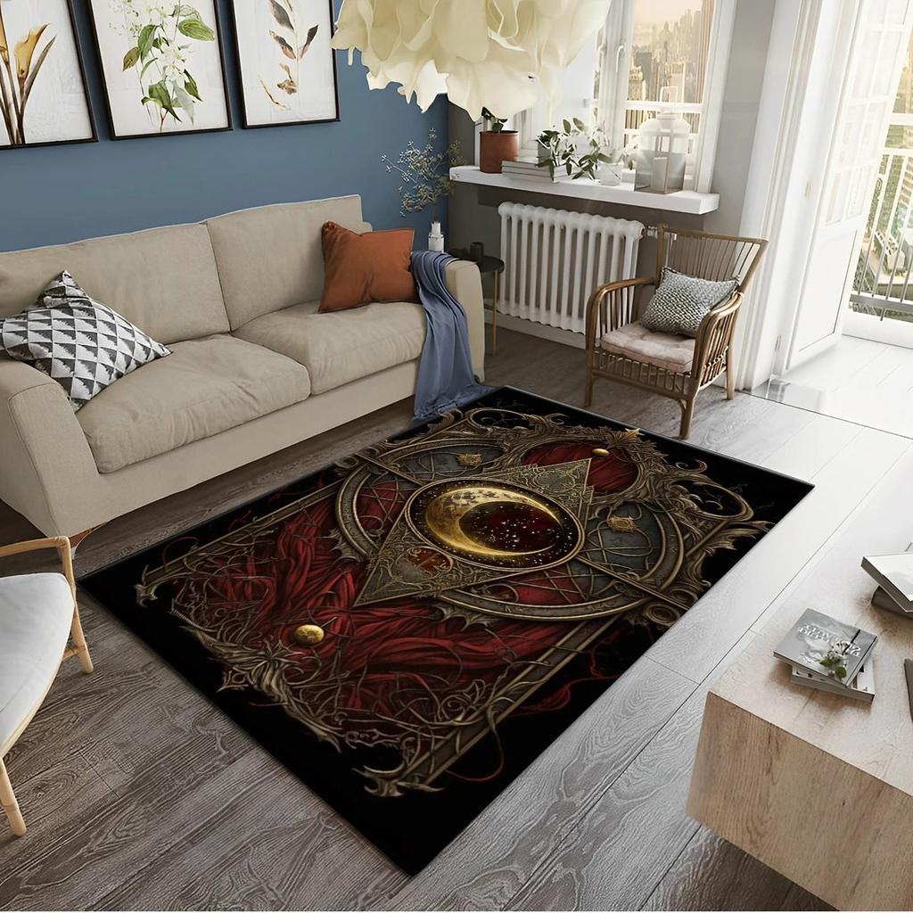 Hd Printed Muslim Prayer Carpet Ramadan Flannel Worship Rugs Non Slip Floor Mat for Living Room Bedroom Kitchen Decor Washable
