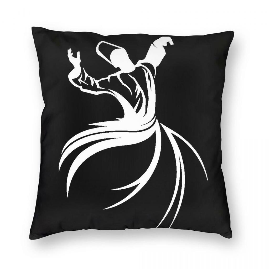 Sufi Whirling Dervish Square Pillowcase Polyester Linen Velvet Pattern Zip Decor Pillow Case Home Cushion Cover