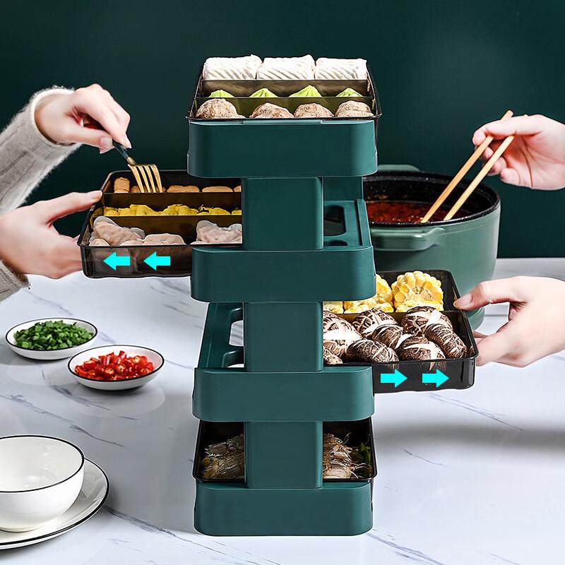 Multi-layer Stackable Kitchen Serving Tray
