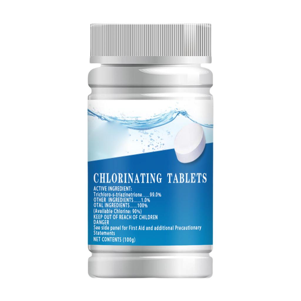 Multifunktionale Chlortabletten für Pools 100g Schnelllösliche Formel sorgt für klare und saubere Poolwasserqualität