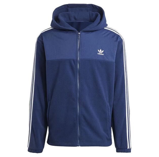 Adidas Originals Adicolor 3 Stripes Teddy Fleece Full Zip Sweatshirt