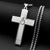 French Engraved Holy Protector's Cross Men's and Women's Accessories Pendant Necklace