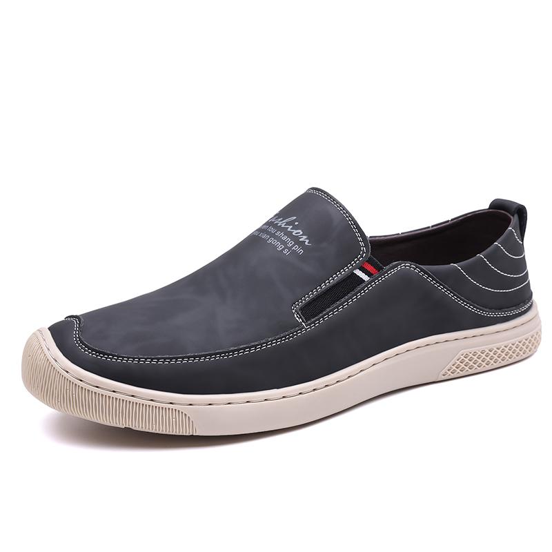 Men Leather Shoes Breathable Business Summer Slip On Loafers Man Casual Black Flats Driving Walking Shoes Moccasins