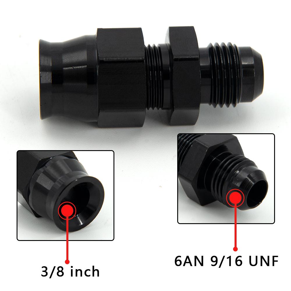 AN6 AN8 AN10 Straight Male To 5/16" 3/8" 1/2" 1/4" Tubing Compression Oil Line Hose End Fitting Adapter Fuel Line Adaptor