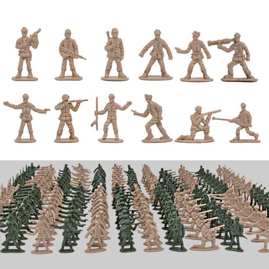 360Pcs 1:72 Scale Soldier Model Army Men Toy Soldiers Battle Scene Playset War Games Toys for Children