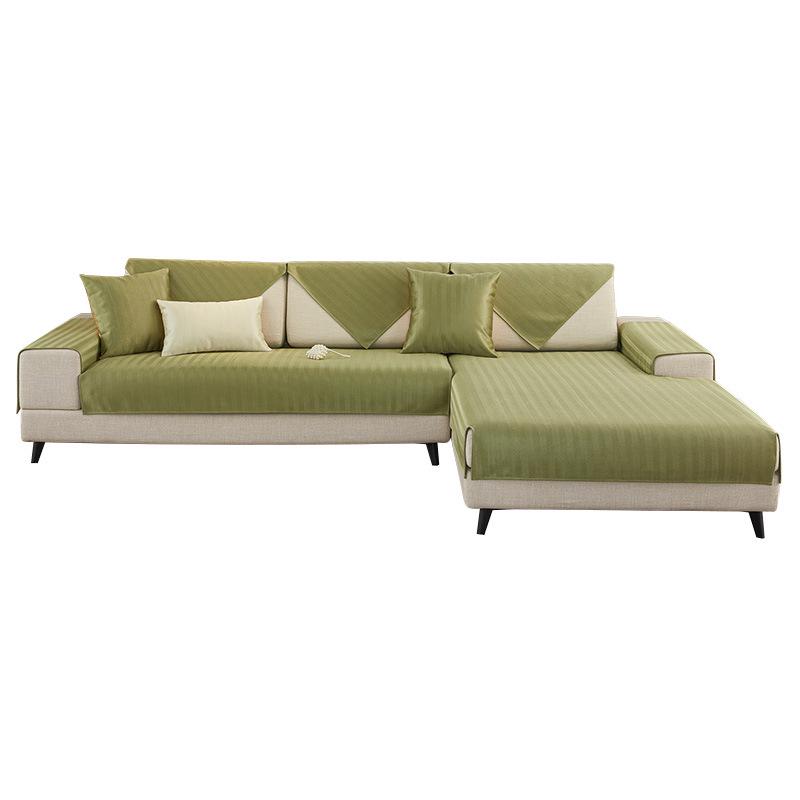 Ice Silk Sofa Cushion Set - Summer Cool Non-Slip Full Cover with Backrest, 2025 Edition