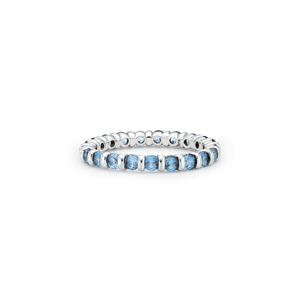 Essence Silver (W) Modern Tennis Ring 2.5mm Sky Blue Hl4R45421W9