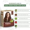 Nisha Natural Henna Powder Hair Colour Dark Brown Semi-Permanent Herbal Dye For Silky Shiny Hair Men Women 60 g Pack Of 2