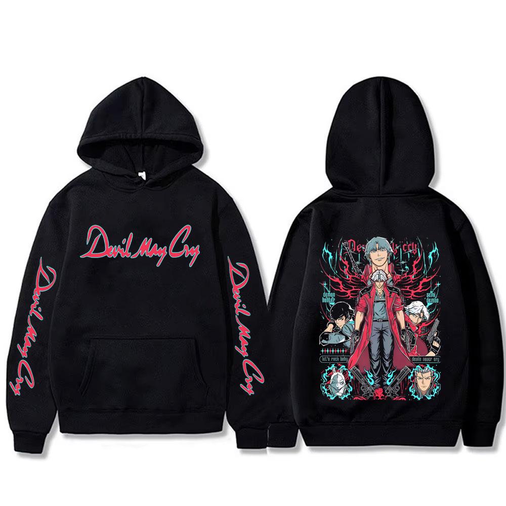 

Anime Devil May Cry Son of Sparda Dante Graphic Hoodie Men Women Casual Vintage Oversized Sweatshirt Male Cartoon Manga Hoodies 3XL чорний
