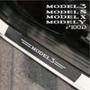 For Tesla Model 3 S X Y Carbon Fibre Car Door Sill Threshold Protective Stickers and Decals Auto Interior Styling Accessories