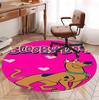 Scooby Pattern Round Rug, Indoor/Outdoor Mat, for Picnic, Gameroom, Bedroom, Office, Living Room, Home Decor Carpet, Birthday Gift