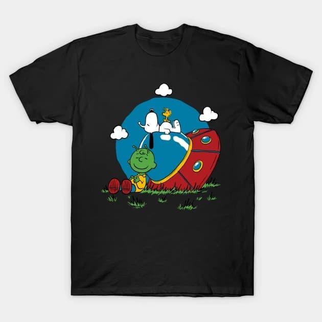 Comic Dog Extraterrestrial Unisex T-Shirt S-4XL S разноцветный