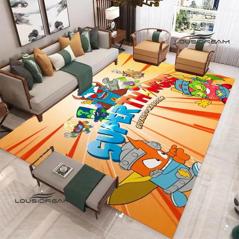 Cute cartoon Super Zings printed carpet Non-slip carpet Yoga mat door mat photography props kitchen mat area rug birthday gift