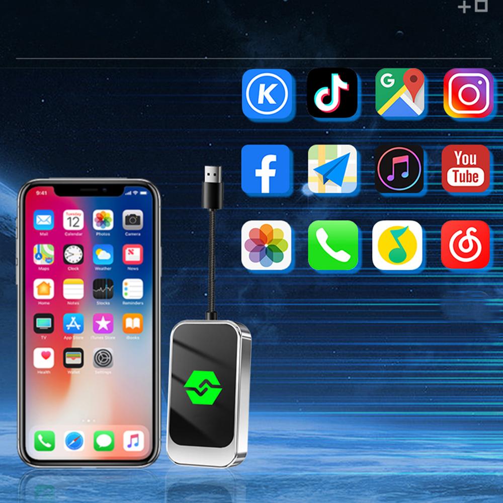 Wired To Wireless Carplay Wireless Adapter Android Auto Dongle Carplay Smart Box For Toyota Mazda Chevrolet Ford Hyundai