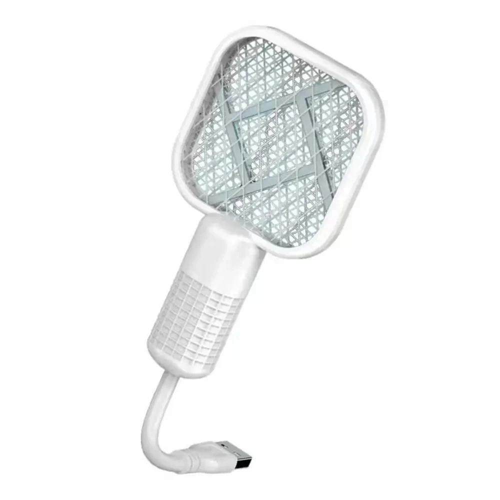 USB Mini Electric Mosquito Swatter UV Light Fly Bug Zapper Insect Racket Rechargeable Summer Fly Swatters Trap For Home Outdoor