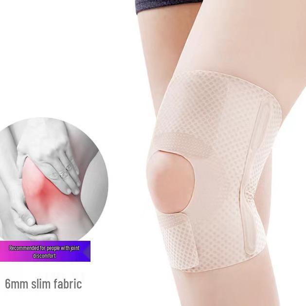 Japanese Women's Thin Knee Support for Meniscus Protection - Breathable Sports Brace for Running, Walking, and Joint Injury Prevention.