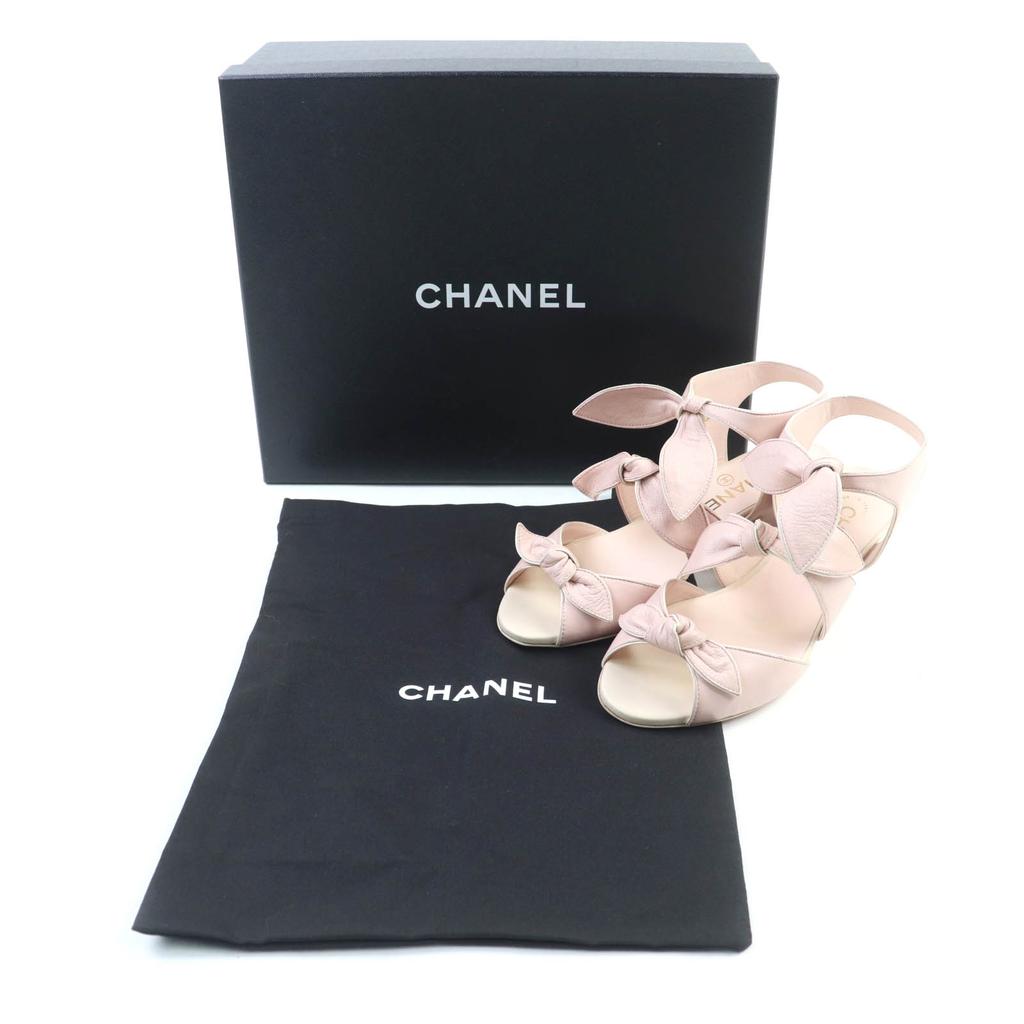 Chanel Sandały różowa skóra Kobiety 35.5 G35297 Używane