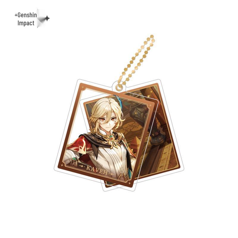 In Stock: Genshin Impact Character Badges & Keychains - Furina & Kazuha Series