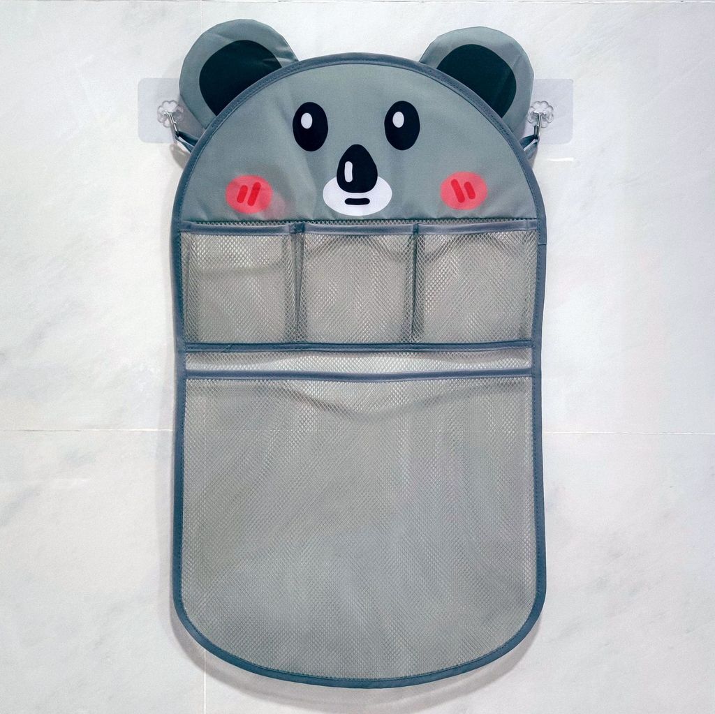 Childrens Bathroom Mesh Storage Bag Waterproof Hanging Toy Organizer For Bathtub Use