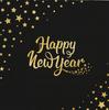Serwetki Happy New Year Czarne 10 Szt