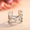 Copper Simple Luxury 5A Zircon Classics Rings For Women Cassic Wedding Engagement Wedding Bands Fine Jewelry Gift