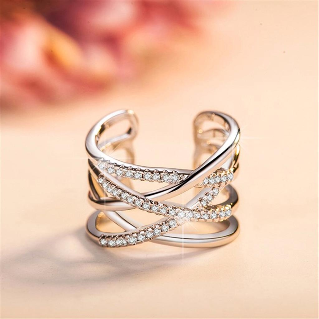 Copper Simple Luxury 5A Zircon Classics Rings For Women Cassic Wedding Engagement Wedding Bands Fine Jewelry Gift