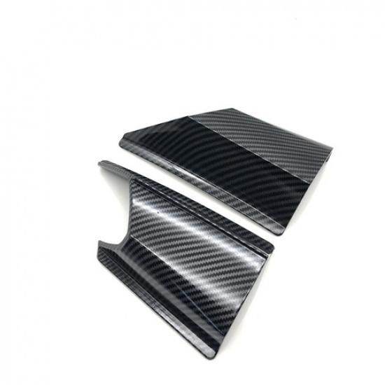 Carbon Fiber Look Motorcycle Side Winglets Air Deflector Wing Kit Spoiler 2Pcs