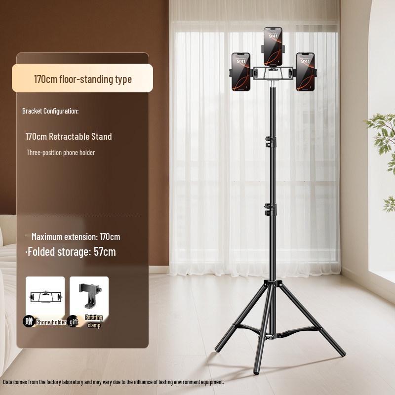 Dedicated Mobile Phone Holder Tripod with Fill Light for Live Broadcasts and Outdoor Shooting
