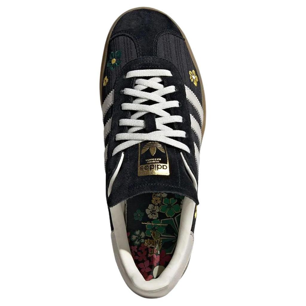 adidas Womens Gazelle Bold 'Black Floral' (women's sizes) Black / White / Gum Skateboard Shoes IH1922