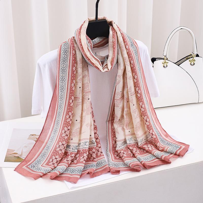 Korean Style Extra Large Cotton Linen Scarf - Versatile Spring/Autumn Sun Protection, Literary Shawl, Gift Giveaway