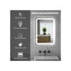 Kleankin Miroir de salle de bain LED, 50 x 70 cm, avec 3 lumières de couleur et interrupteur tactile, IP44