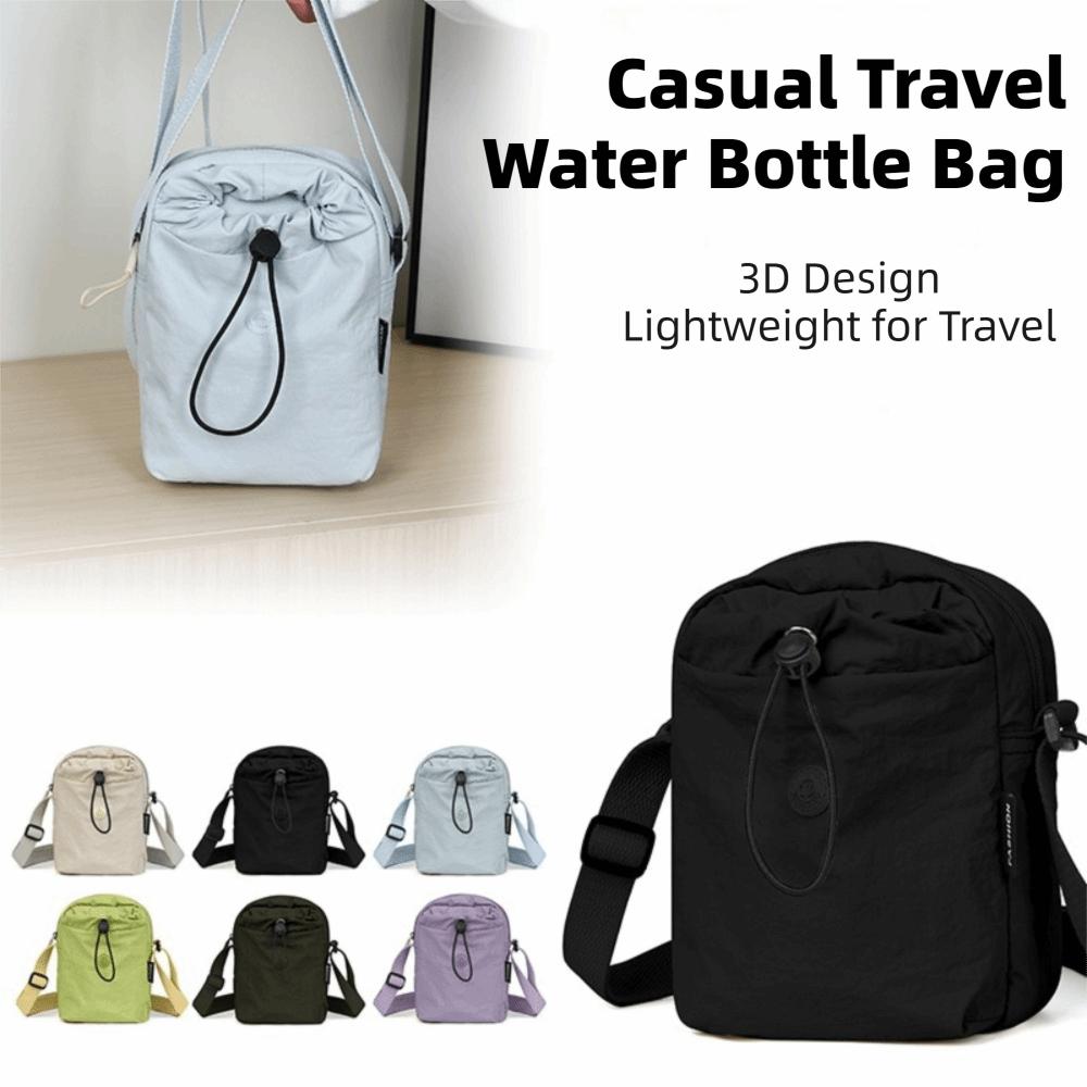 Compact Polyester Crossbody Phone Bag Solid Color Casual Drawstring Small Bag Single Shoulder Bag Unisex