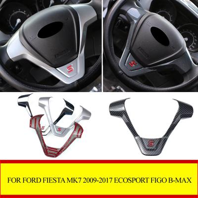 For Ford New Fiesta MK7 Ecosport Figo B-MAX KA+ Steering Wheel Cover Trim Decorative Sticker Car Styling Accessories
