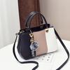 Women's bag New Fashi Hair Ball Pendant Hit Color Ladies Handbag Trend All-match Retro PU Messenger Bag Shoulder Bag Wallet