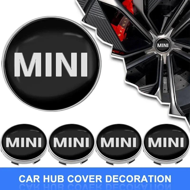 HJVW9 For Bmw Mini 4pcs 56/60mm Car Wheel Center Covers Badge Hub Cap Accessories For MINI Cooper F54 F55 F56 R56 R60 Roadster Clubman