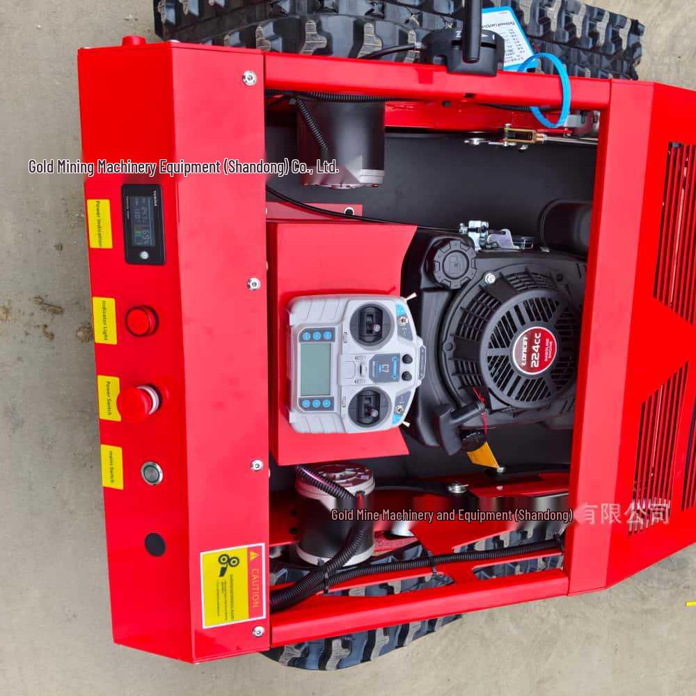 New Zealand Tracked Self-Propelled Remote Control Lawn Mower: Four-Wheel Automatic Grass Cutter and Shredder