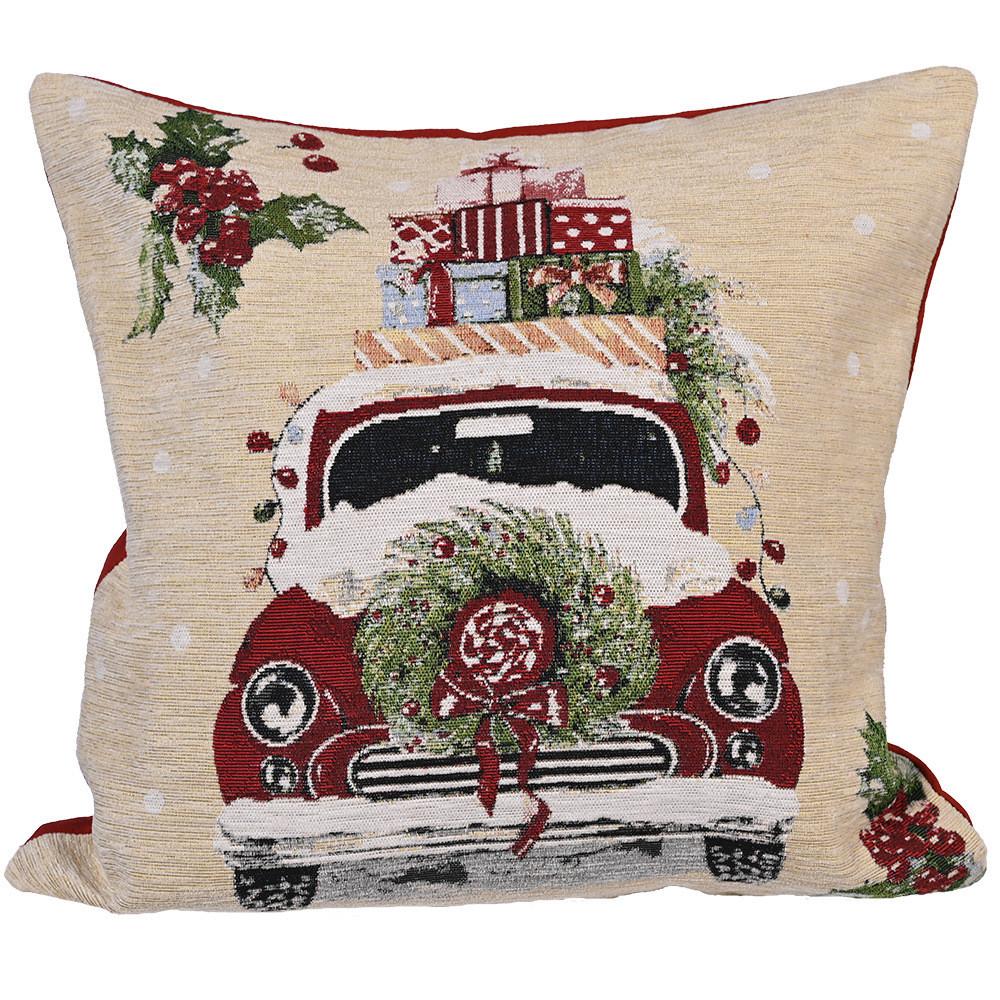 Cozy Christmas Decorative Pillow Cover With Rustic Knit Design For Festive Atmosphere