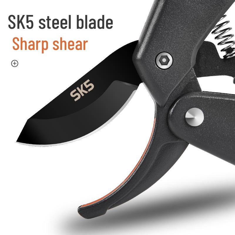 SK5 Stainless Steel Pruning Shears: Multi-Function Garden Scissors for Fruit, Flower, and Tree Care