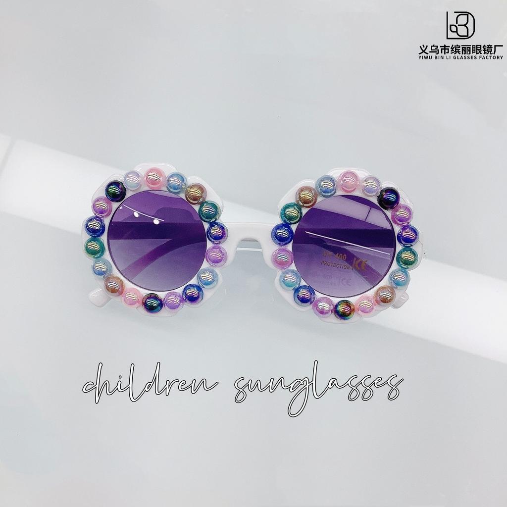 Fashion Children'S Sunglasses Sun Protection Uv Protection Diy Decorative Sunglasses Trend Boys And Girls Glasses